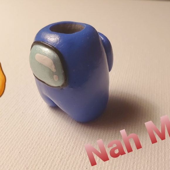 Dreadlock Bead Blue Among Us Character "Nah Me!" - Picture 2 of 5